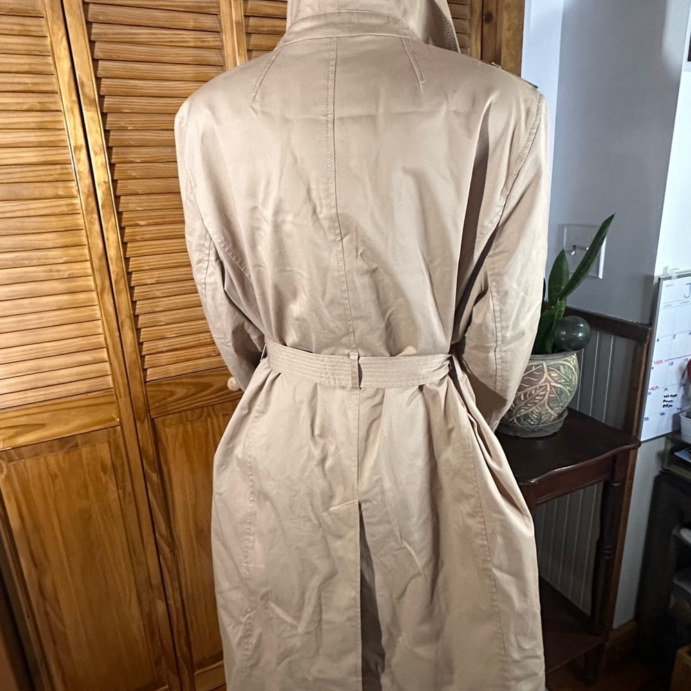 Talbots Tan Belted Trench Coat-1X - Picture 6 of 9